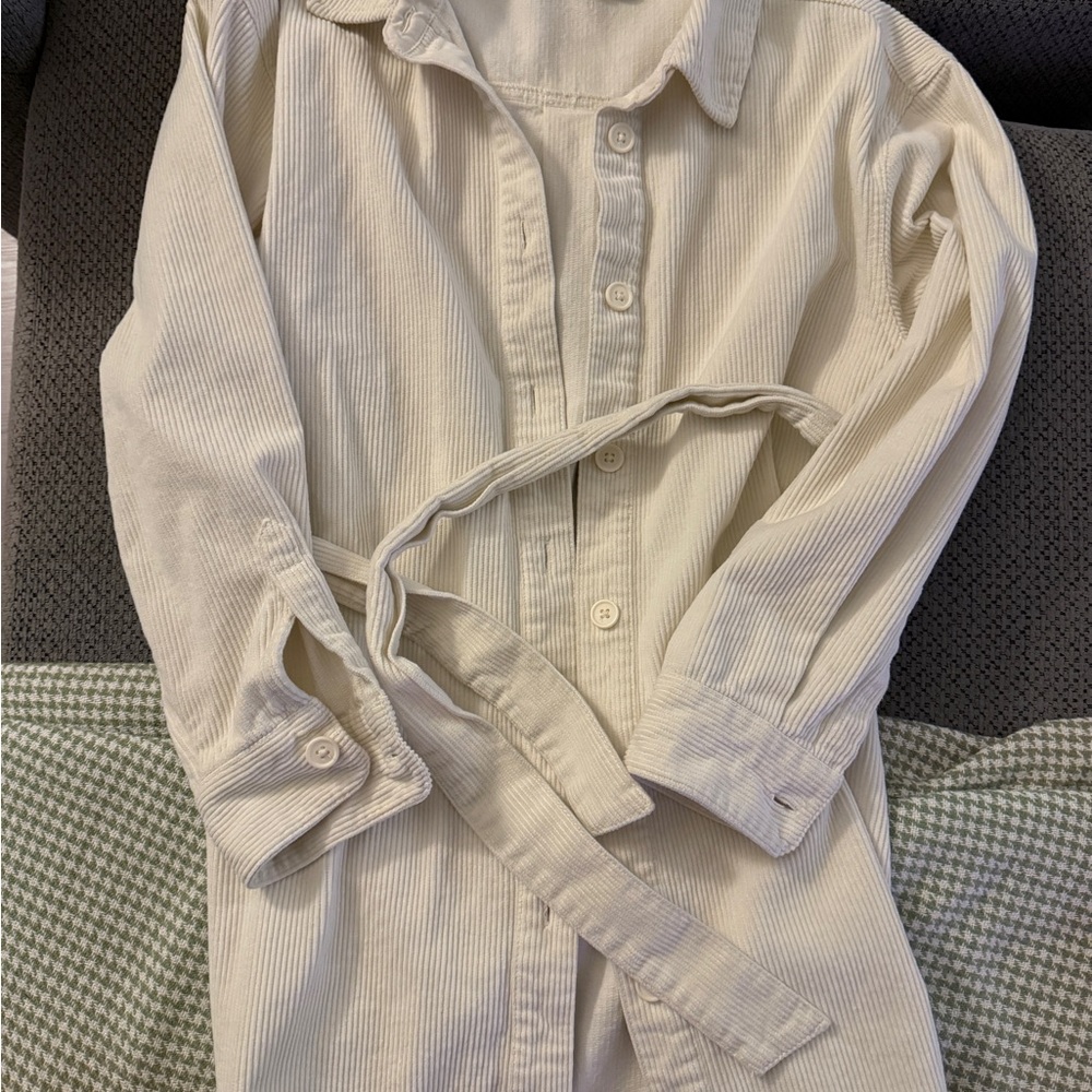 ASOS Cream Button Down Casual Dress